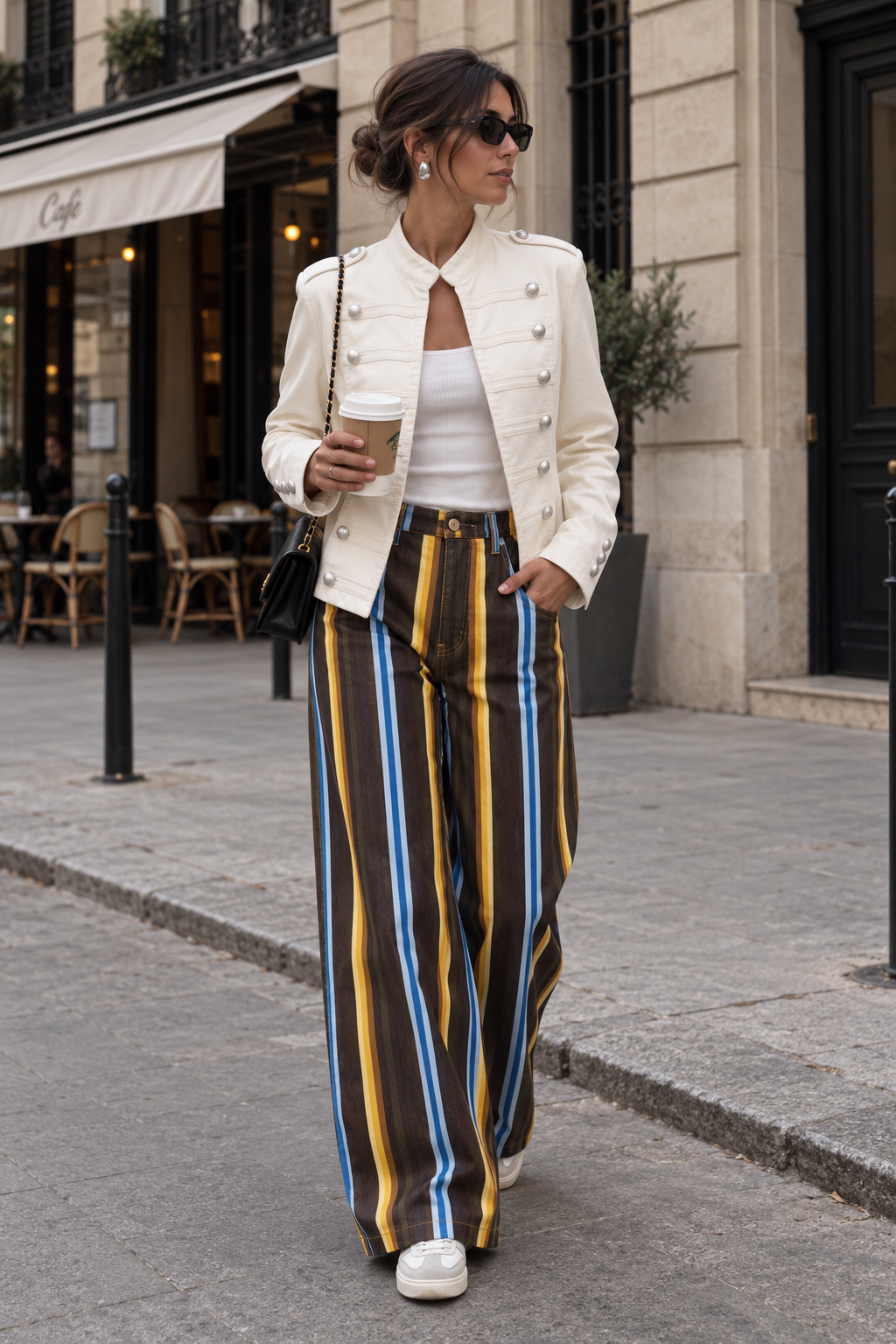 Jeans rayas retro